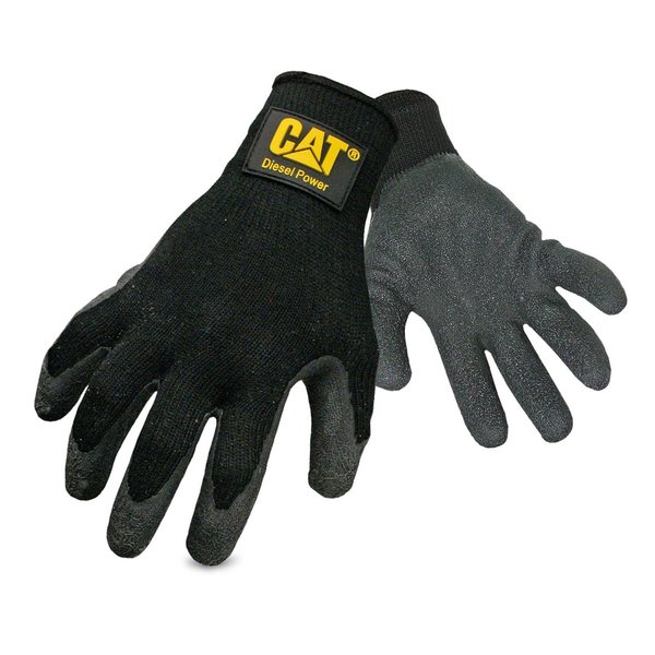 Caterpillar CAT Men's Indoor/Outdoor Dipped Work Gloves Black XL 1 pair CAT017400J